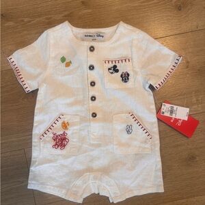 Old Navy White Kids One Piece with Red Accents